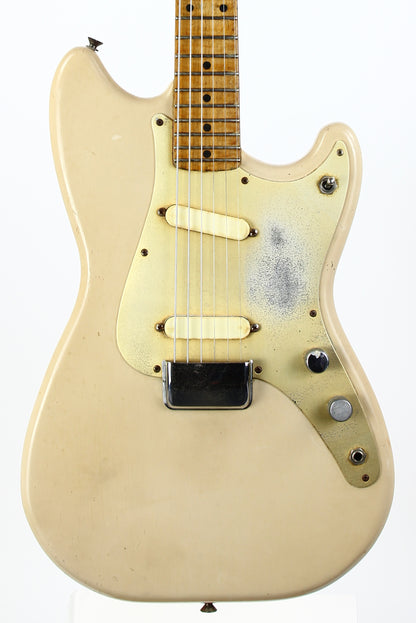 1957 Fender Duo Sonic Desert Sand Tan Wide Nut Maple Neck Anodized Guard w Original Case Pre-CBS