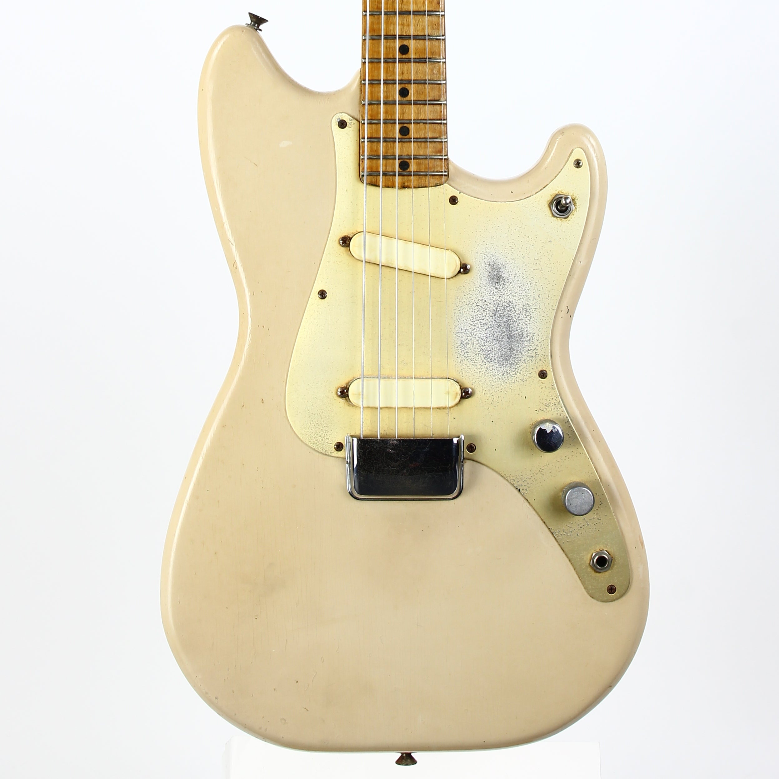1957 Fender Duo Sonic Desert Sand Tan Wide Nut Maple Neck Anodized