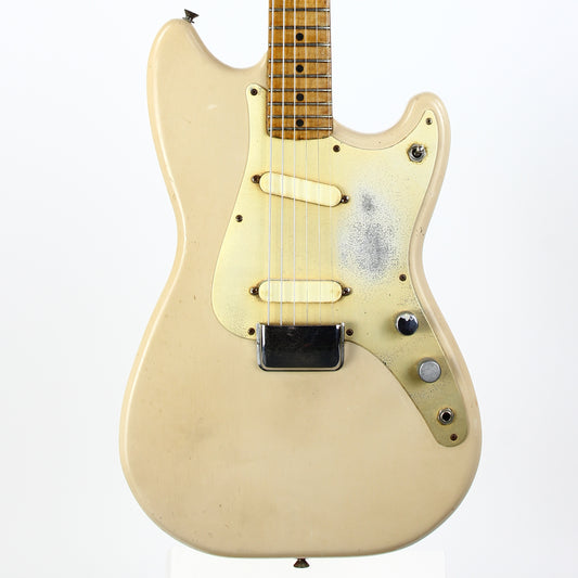 1957 Fender Duo Sonic Desert Sand Tan Wide Nut Maple Neck Anodized Guard w Original Case Pre-CBS