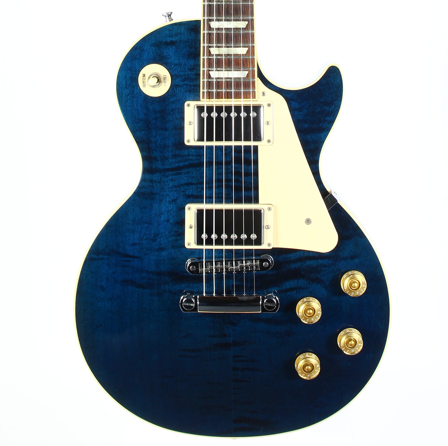 2012 Gibson Les Paul Traditional Plus Chicago Blue Flametop standard
