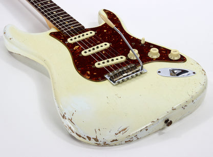 2010 Fender Custom Shop 1962 Stratocaster BRAZILIAN ROSEWOOD Heavy Relic - '62 Strat Reissue, Olympic White, Tortoise Guard!