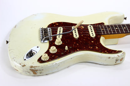 2010 Fender Custom Shop 1962 Stratocaster BRAZILIAN ROSEWOOD Heavy Relic - '62 Strat Reissue, Olympic White, Tortoise Guard!