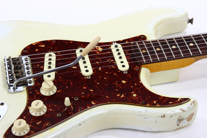 2010 Fender Custom Shop 1962 Stratocaster BRAZILIAN ROSEWOOD Heavy Relic - '62 Strat Reissue, Olympic White, Tortoise Guard!