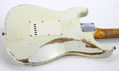 2010 Fender Custom Shop 1962 Stratocaster BRAZILIAN ROSEWOOD Heavy Relic - '62 Strat Reissue, Olympic White, Tortoise Guard!