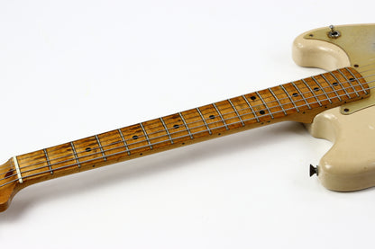 1957 Fender Duo Sonic Desert Sand Tan Wide Nut Maple Neck Anodized Guard w Original Case Pre-CBS