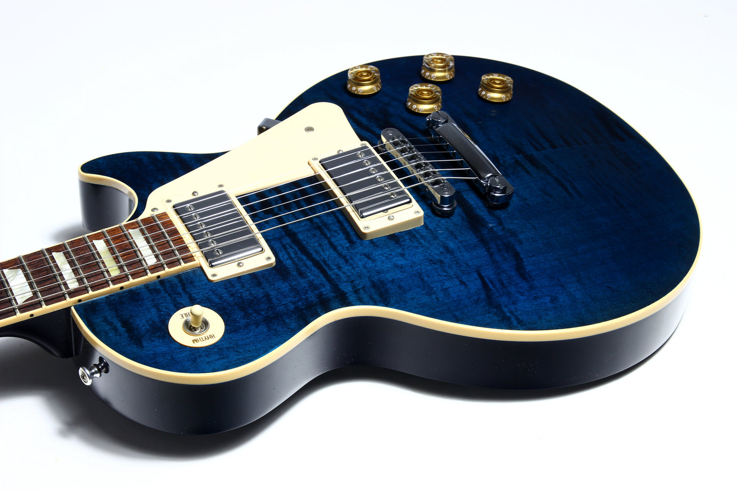 2012 Gibson Les Paul Traditional Plus Chicago Blue Flametop standard