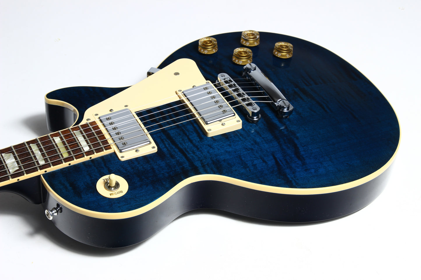 2012 Gibson Les Paul Traditional Plus Chicago Blue Flametop standard