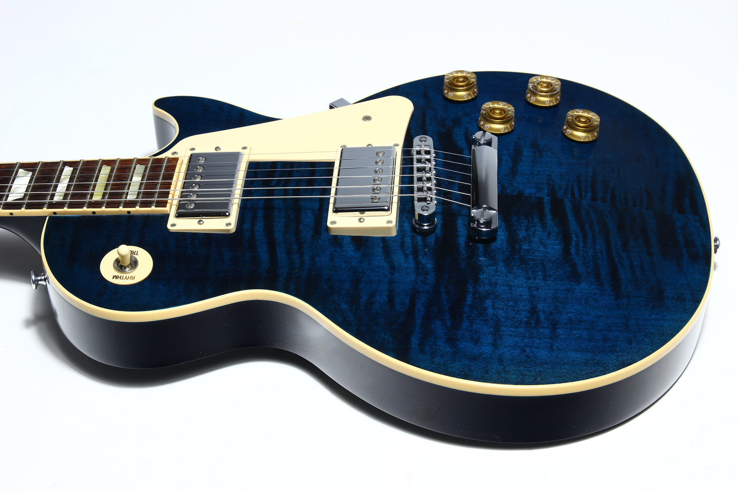 2012 Gibson Les Paul Traditional Plus Chicago Blue Flametop standard