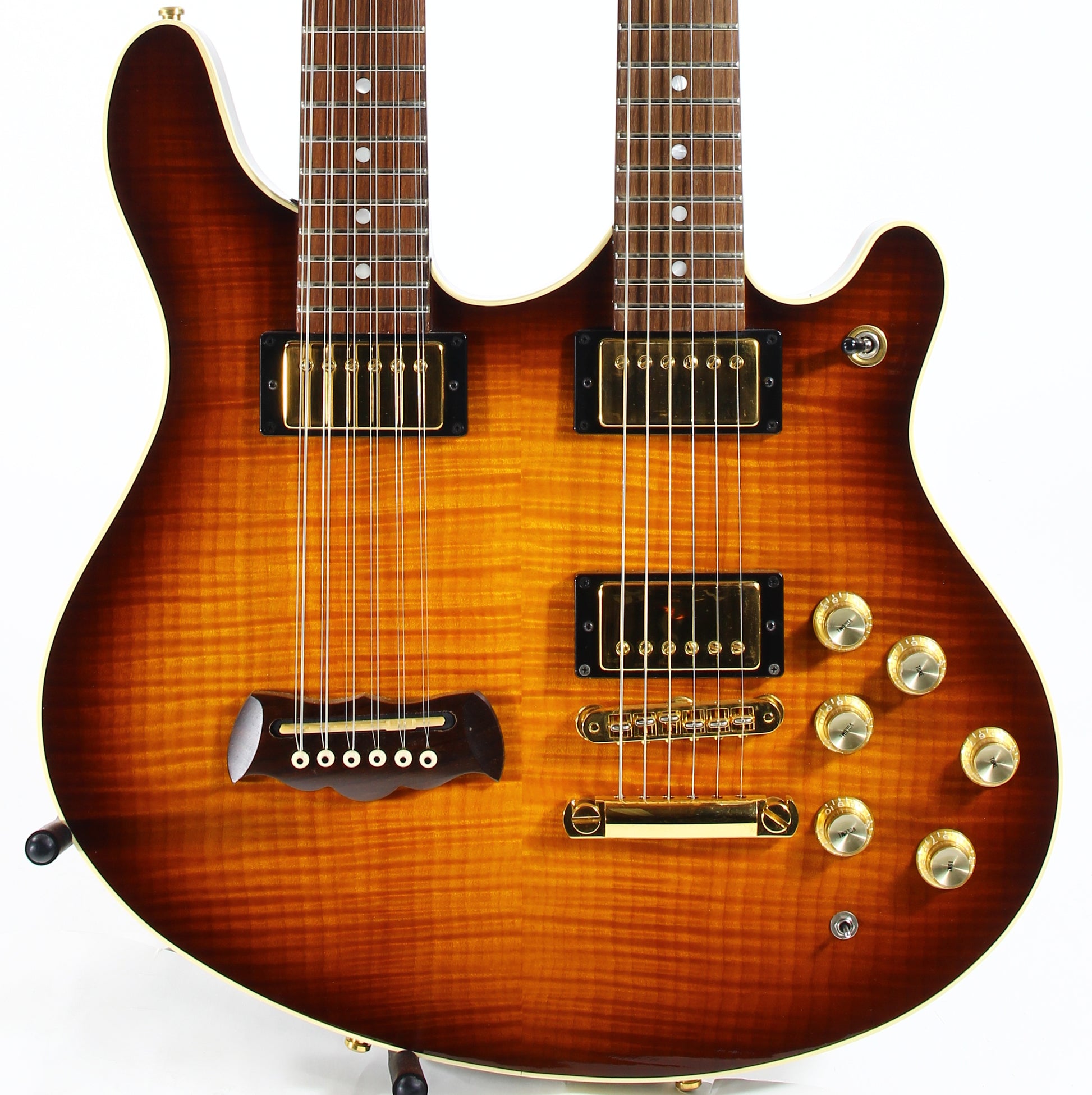 1998 Washburn USA WM 612 Custom Shop Double Neck Vintage Sunburst
