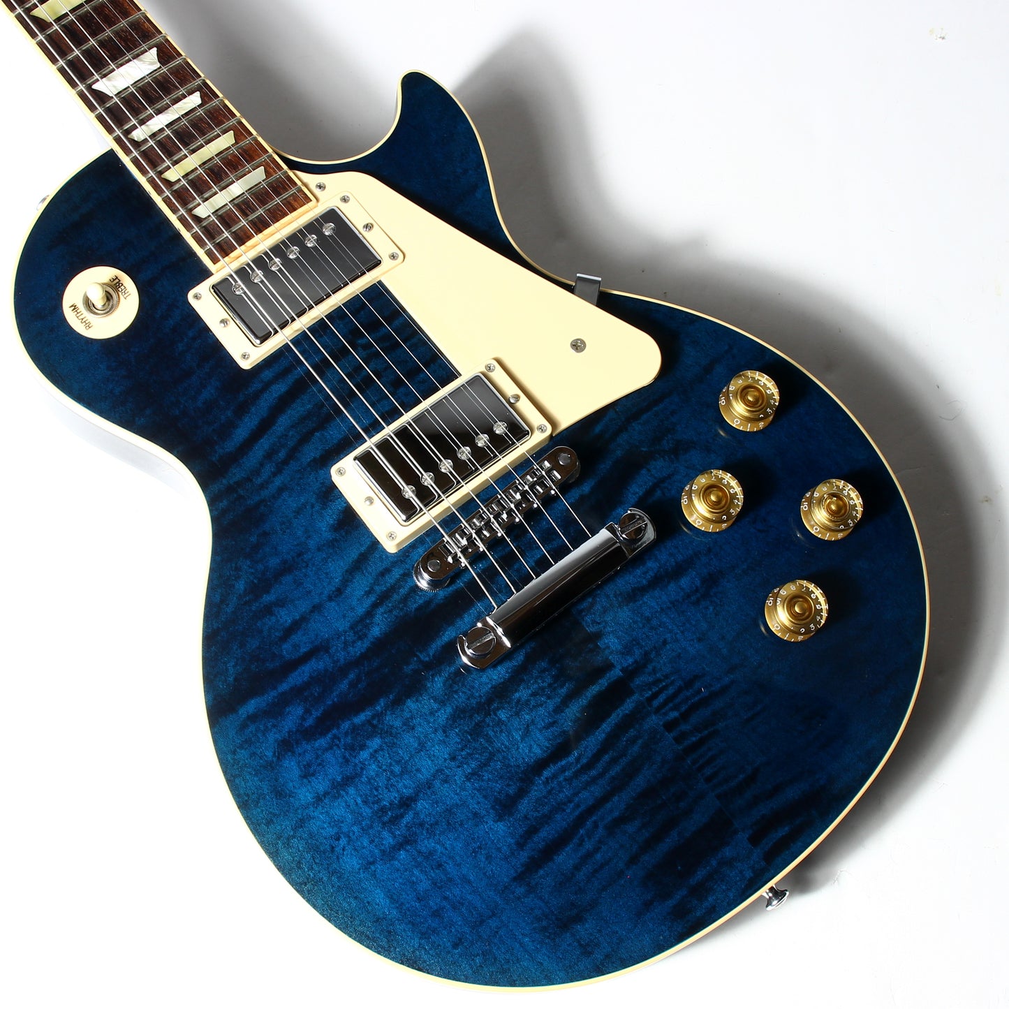 2012 Gibson Les Paul Traditional Plus Chicago Blue Flametop standard