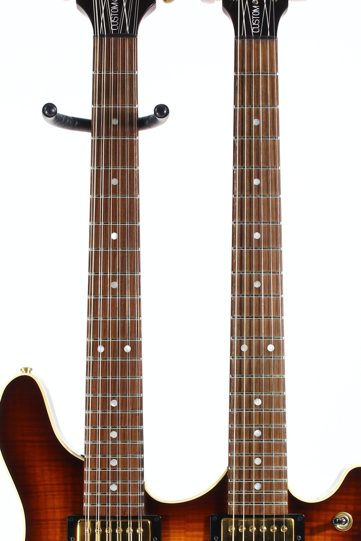 1998 Washburn Made in USA WM 612 Custom Shop Double Neck Vintage Sunburst