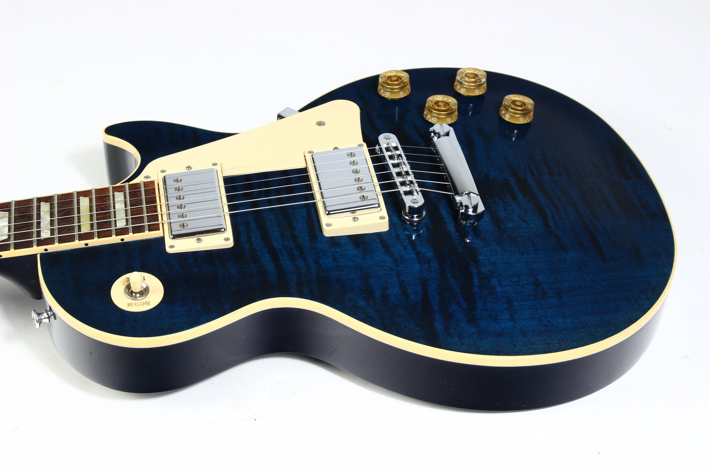 2012 Gibson Les Paul Traditional Plus Chicago Blue Flametop standard