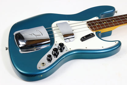 1965 Fender Jazz Bass Custom Color LAKE PLACID BLUE w Original Case L-Series, Padauk Board, BOOK PIECE!