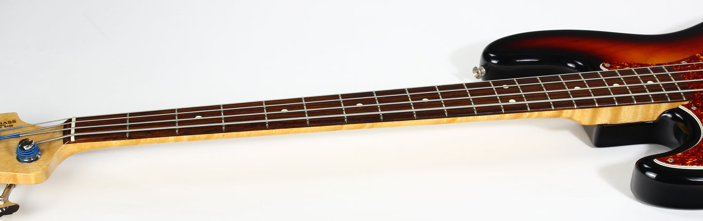 1991 Fender Custom Shop Masterbuilt '62 Jazz Bass Sunburst | Left-Handed Strung Righty FRED STUART