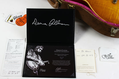 2013 Gibson Custom Shop DUANE ALLMAN 1959 Les Paul Standard VOS | Burst 59 Reissue R9 Signature Model