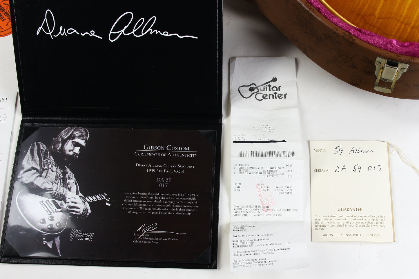2013 Gibson Custom Shop DUANE ALLMAN 1959 Les Paul Standard VOS | Burst 59 Reissue R9 Signature Model