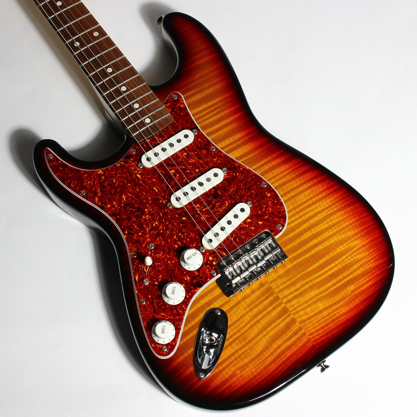 1992 Fender Custom Shop Masterbuilt Flametop Stratocaster | J.W. Black Sunburst Left-Handed strung Righty | One-of-a-Kind!