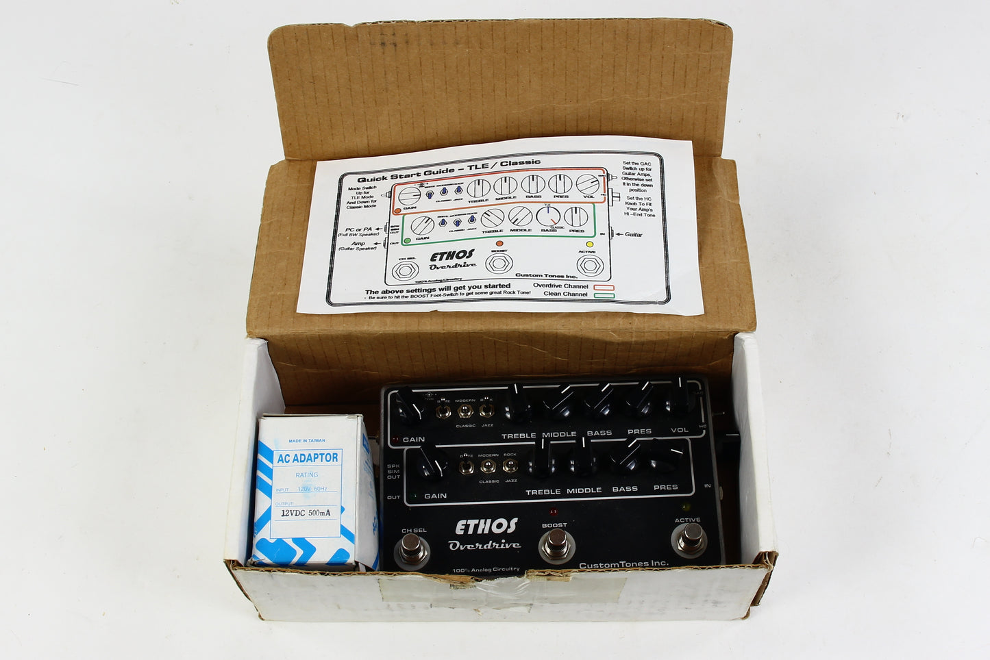 Custom Tones Inc ETHOS OVERDRIVE TLE Classic Pedal