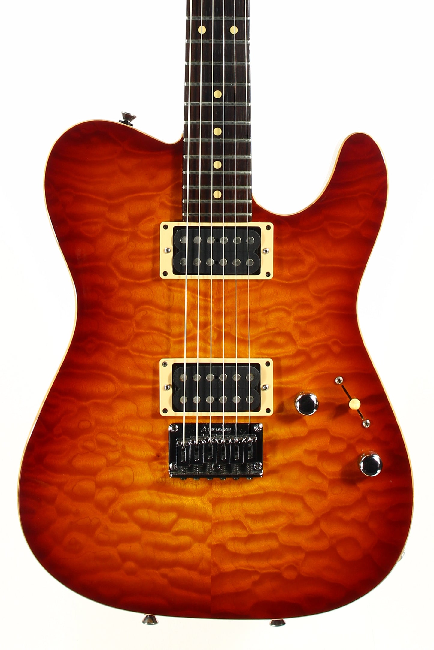 1997 Tom Anderson Hollow Cobra T - KILLER QUILT Top -Cherry Burst, Buzz Feiten, Tele Guitar, HO1