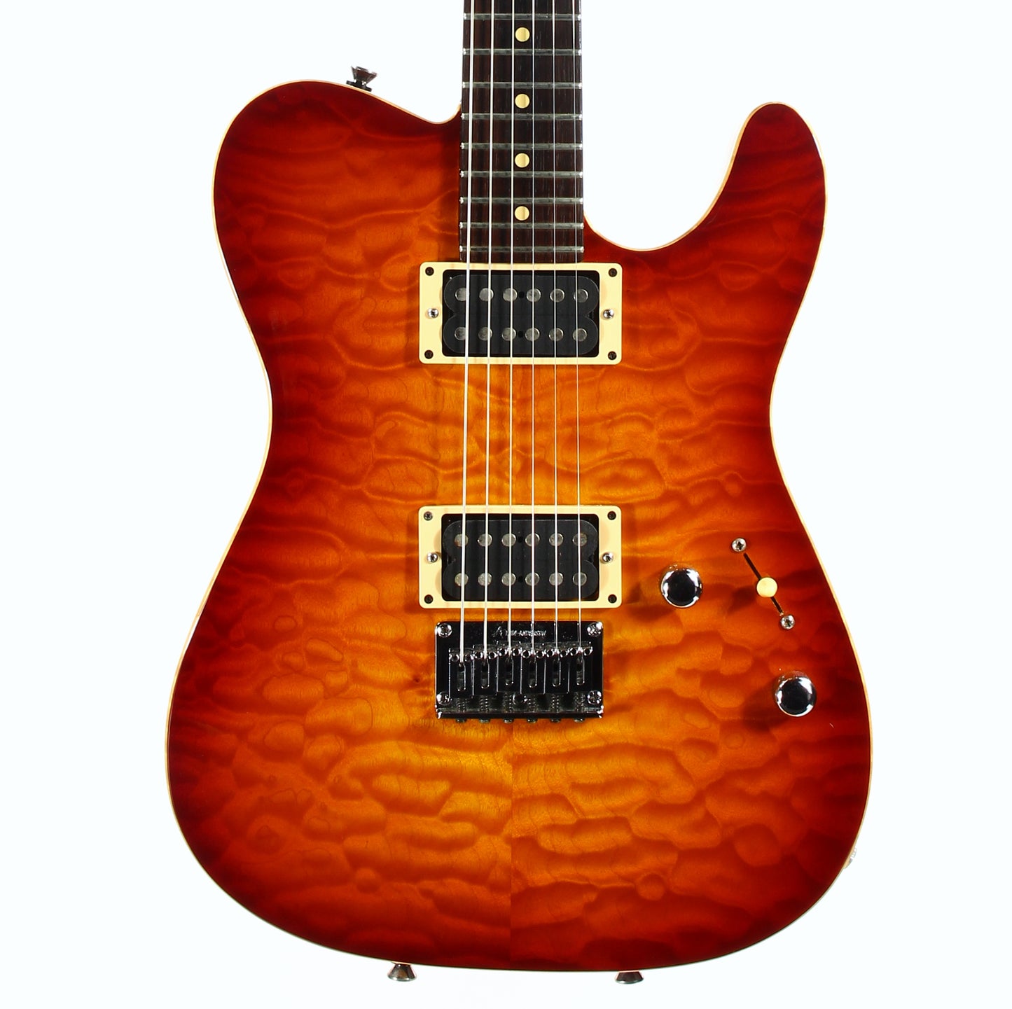 1997 Tom Anderson Hollow Cobra T - KILLER QUILT Top -Cherry Burst, Buzz Feiten, Tele Guitar, HO1