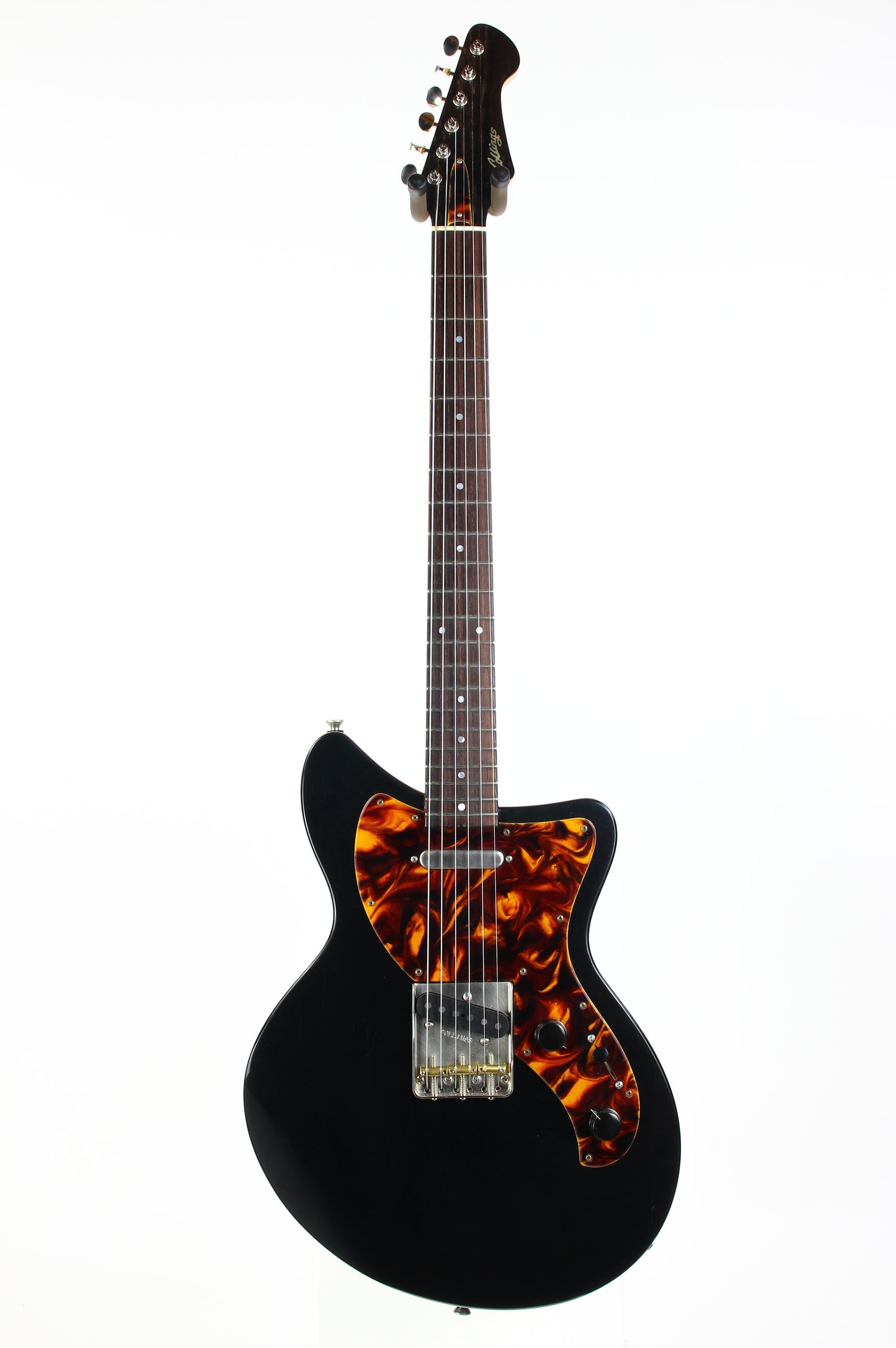 2025 Collings 71 Tele Black Aged Tortoise Guard NAMM GUITAR Electric Guitar | RON ELLIS PICKUPS, Hand-Poured Tortoise Guard