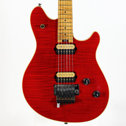 c. 1998 Peavey EVH Wolfgang Standard Archtop Deluxe Red w Binding Flametop USA