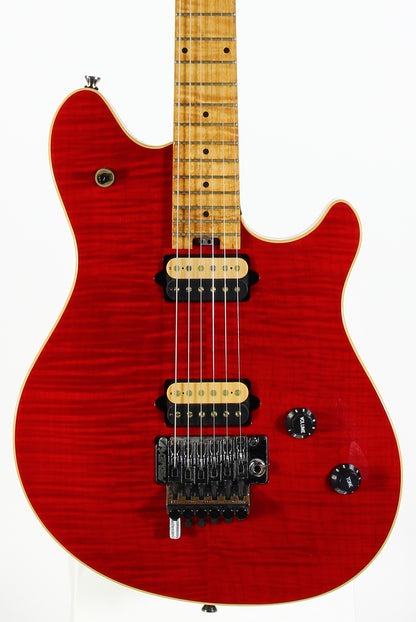 c. 1998 Peavey EVH Wolfgang Standard Archtop Deluxe Red w Binding Flametop USA