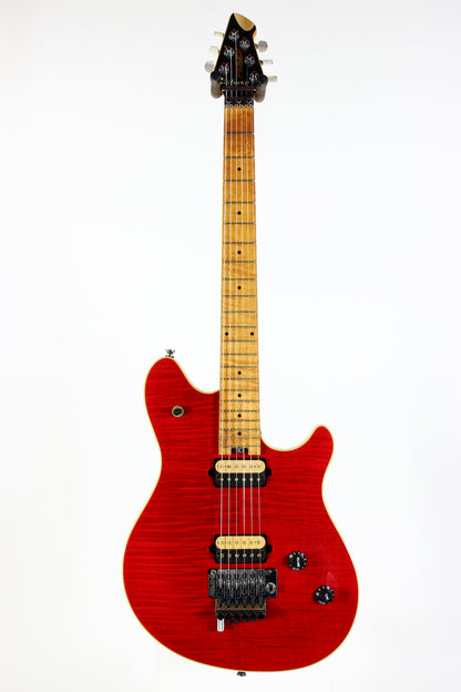 c. 1998 Peavey EVH Wolfgang Standard Archtop Deluxe Red w Binding Flametop USA