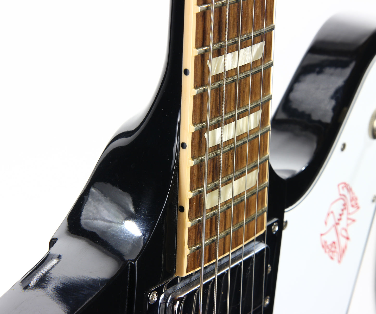 2012 Gibson USA Reverse Firebird V Reissue EBONY BLACK w/ Original Case - LIGHTWEIGHT Steinberger Tuners