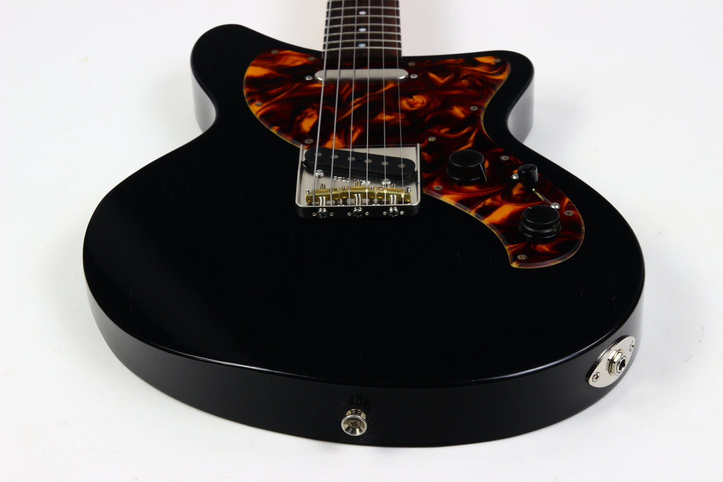 2025 Collings 71 Tele Black Aged Tortoise Guard NAMM GUITAR Electric Guitar | RON ELLIS PICKUPS, Hand-Poured Tortoise Guard