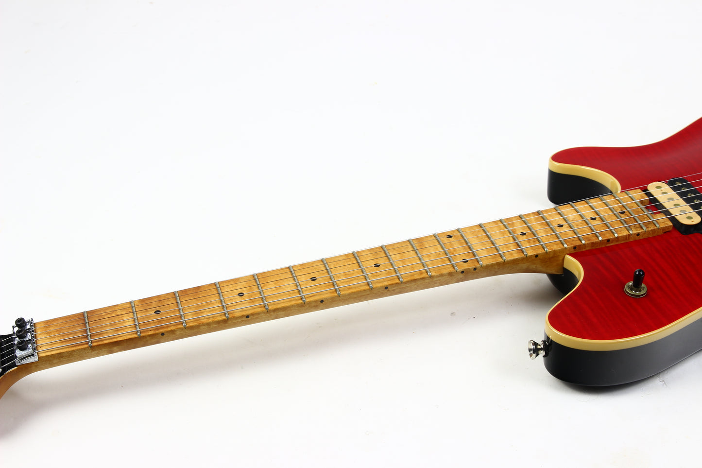 c. 1998 Peavey EVH Wolfgang Standard Archtop Deluxe Red w Binding Flametop USA