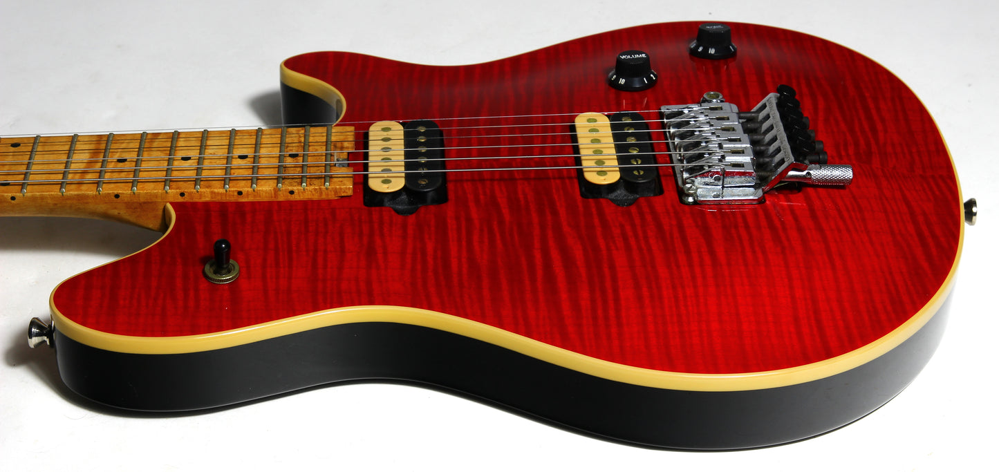 c. 1998 Peavey EVH Wolfgang Standard Archtop Deluxe Red w Binding Flametop USA