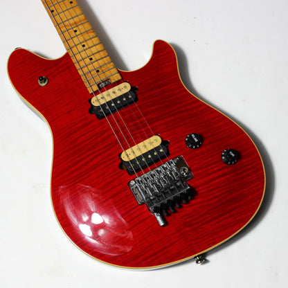 c. 1998 Peavey EVH Wolfgang Standard Archtop Deluxe Red w Binding Flametop USA