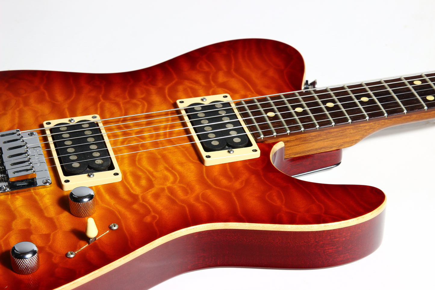 1997 Tom Anderson Hollow Cobra T - KILLER QUILT Top -Cherry Burst, Buzz Feiten, Tele Guitar, HO1