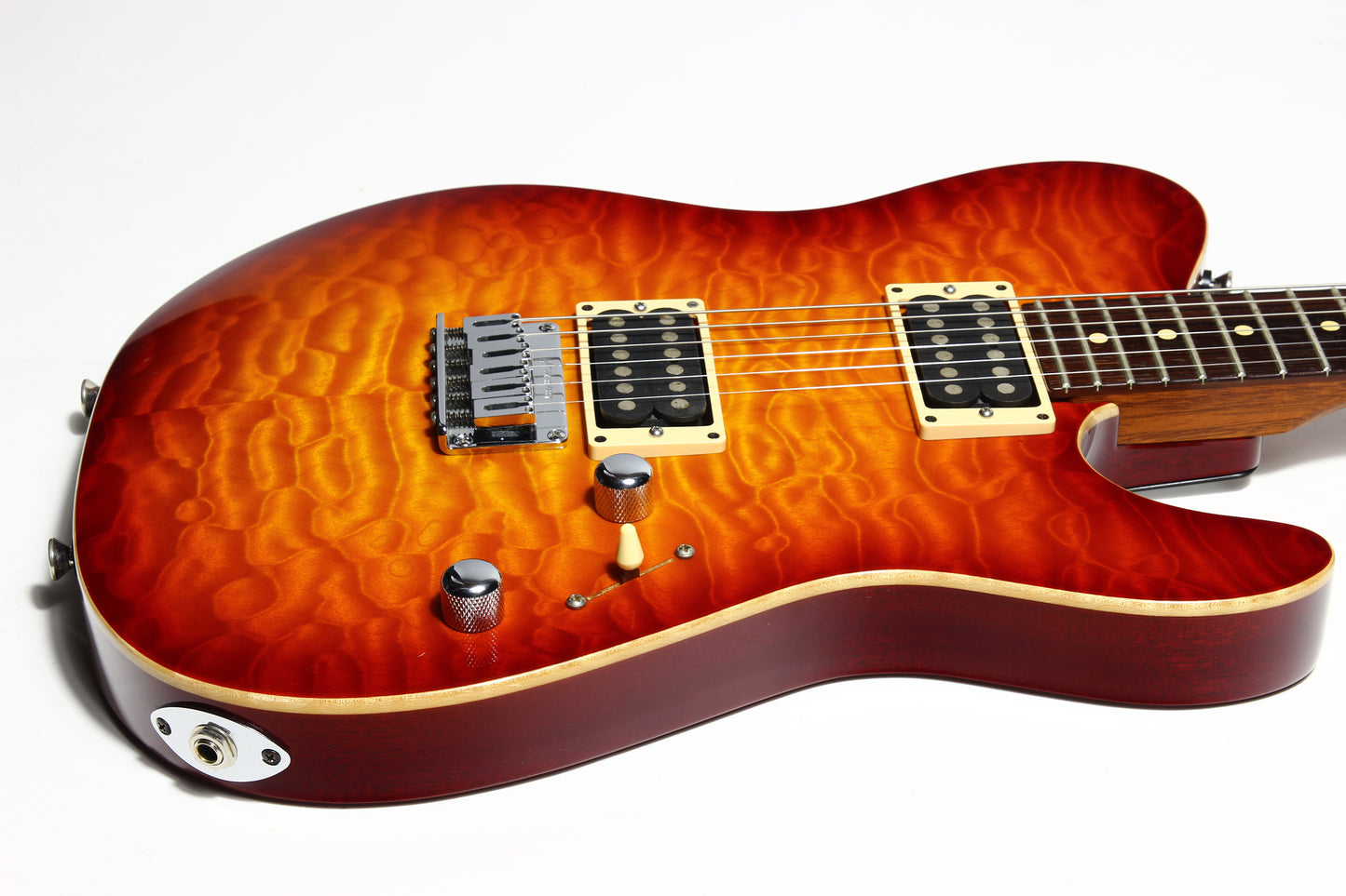 1997 Tom Anderson Hollow Cobra T - KILLER QUILT Top -Cherry Burst, Buzz Feiten, Tele Guitar, HO1