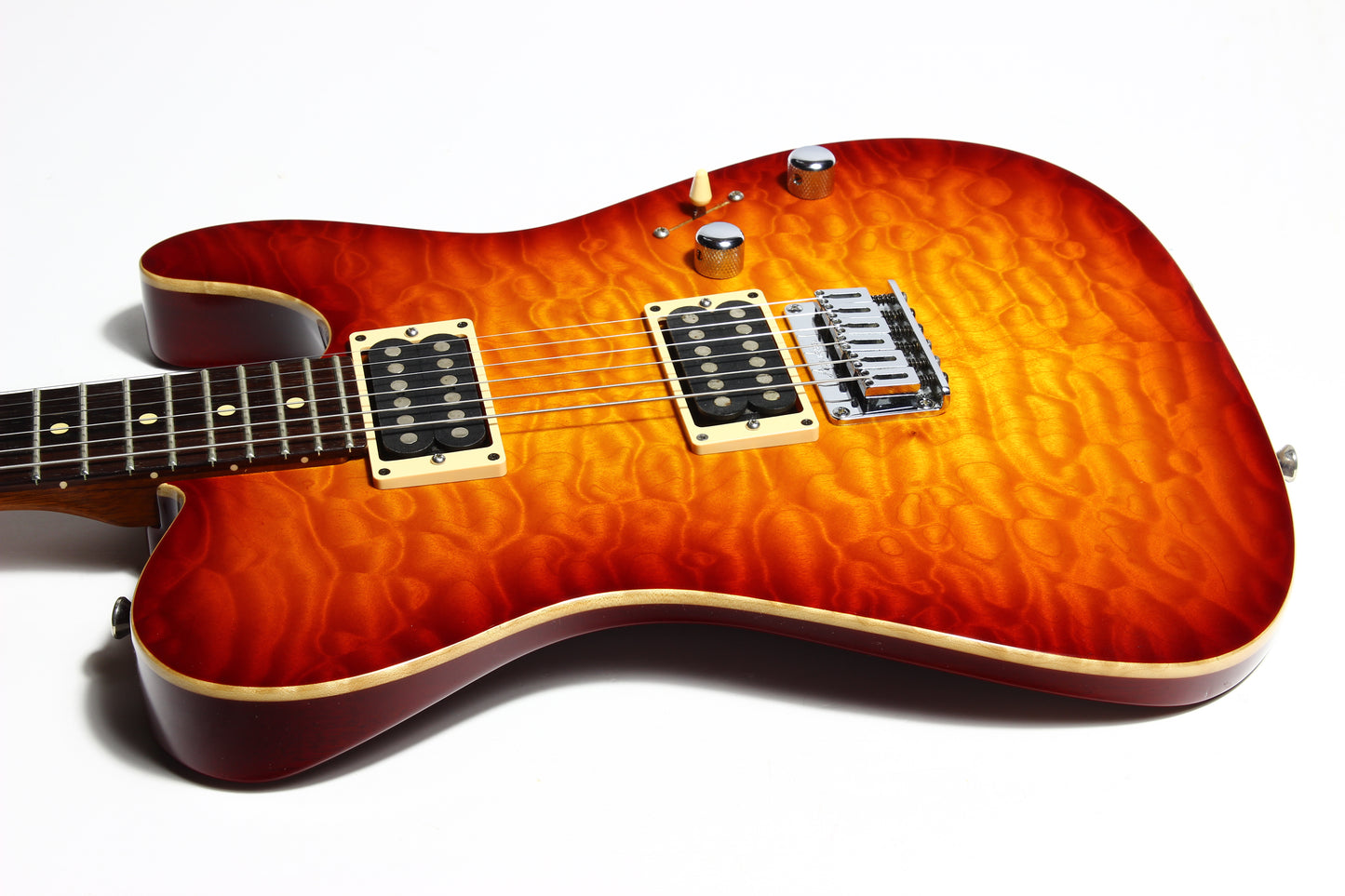 1997 Tom Anderson Hollow Cobra T - KILLER QUILT Top -Cherry Burst, Buzz Feiten, Tele Guitar, HO1