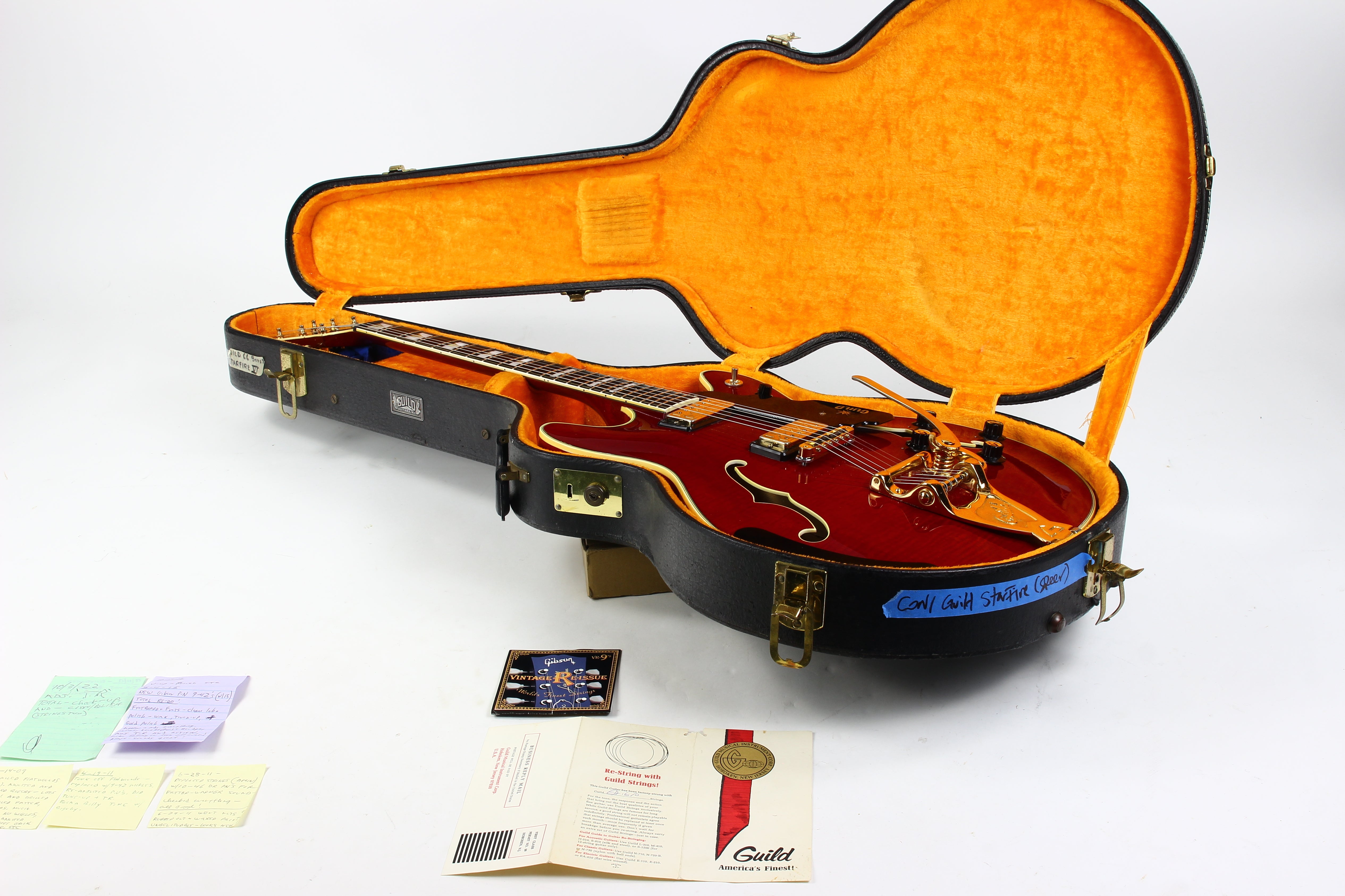 1967 Guild Starfire VI Cherry Red w Original Hard Case and Tags