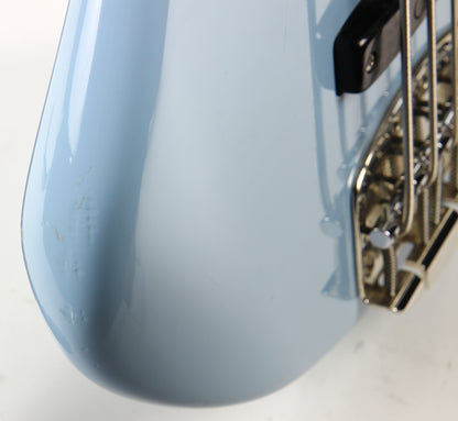2005 Celinder J Bass Update 5 String Daphne Blue Jazz - Matching Headstock, ABALONE INLAYS, 3 Pickups! NAMM!