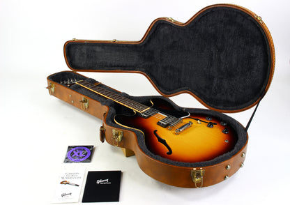 2013 Gibson Memphis ES-335 Dot Neck Sunburst Plain Top Semi Hollow Guitar w Original Case