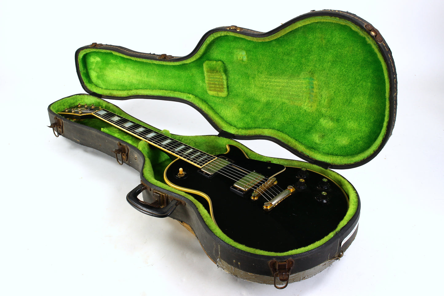 1973 Gibson Les Paul Custom BLACK BEAUTY Vintage Electric Guitar Original PAT # Pickups