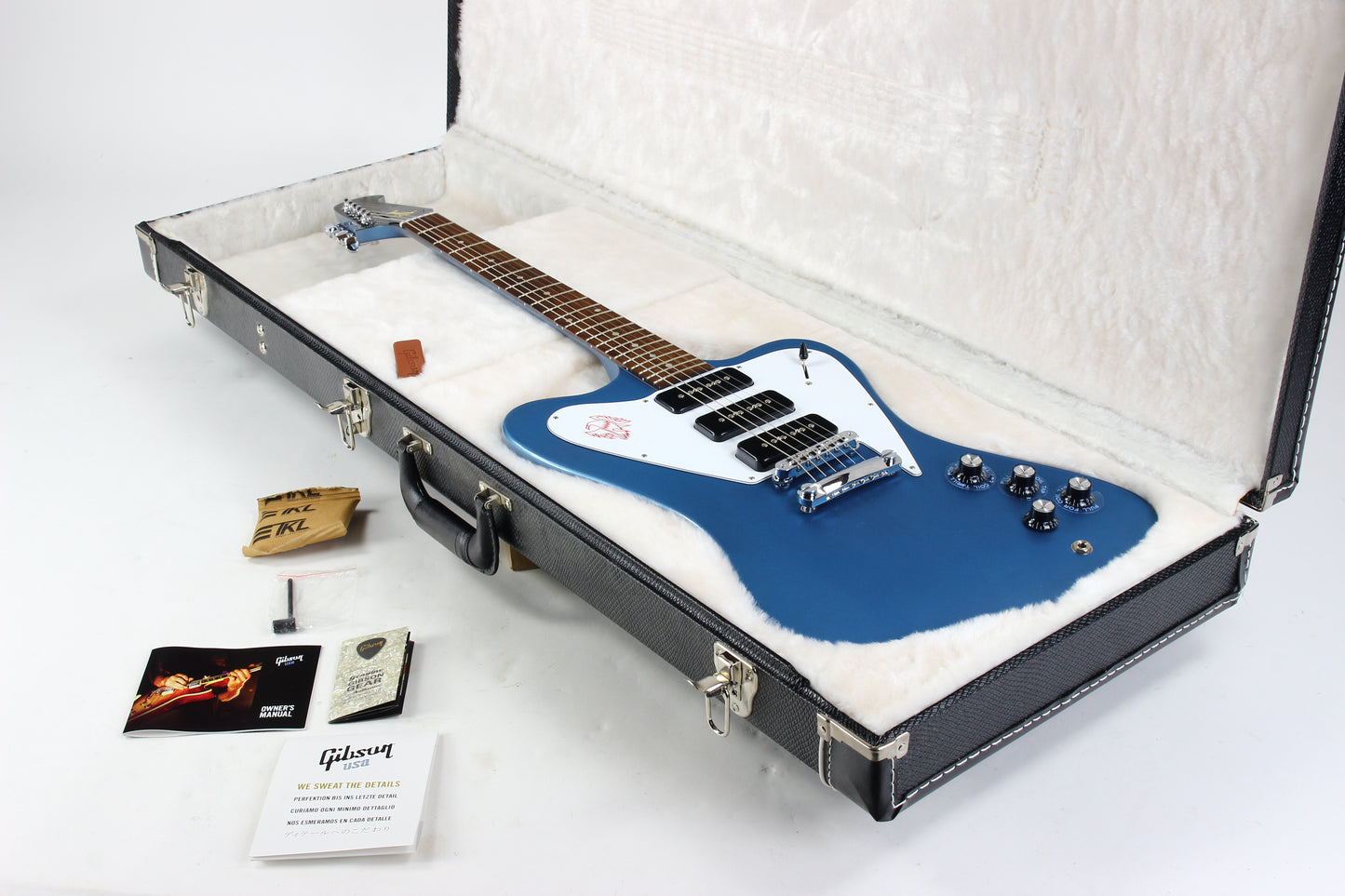 2011 Gibson USA Firebird Non-Reverse Pelham Blue 3 P90's w OHSC! MINTY!