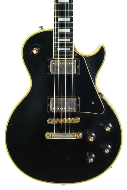 1973 Gibson Les Paul Custom BLACK BEAUTY Vintage Electric Guitar Original PAT # Pickups