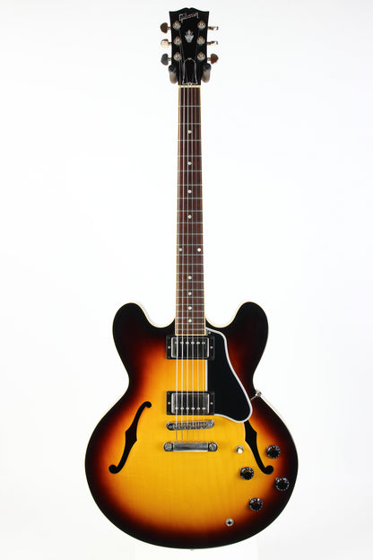 2013 Gibson Memphis ES-335 Dot Neck Sunburst Plain Top Semi Hollow Guitar w Original Case