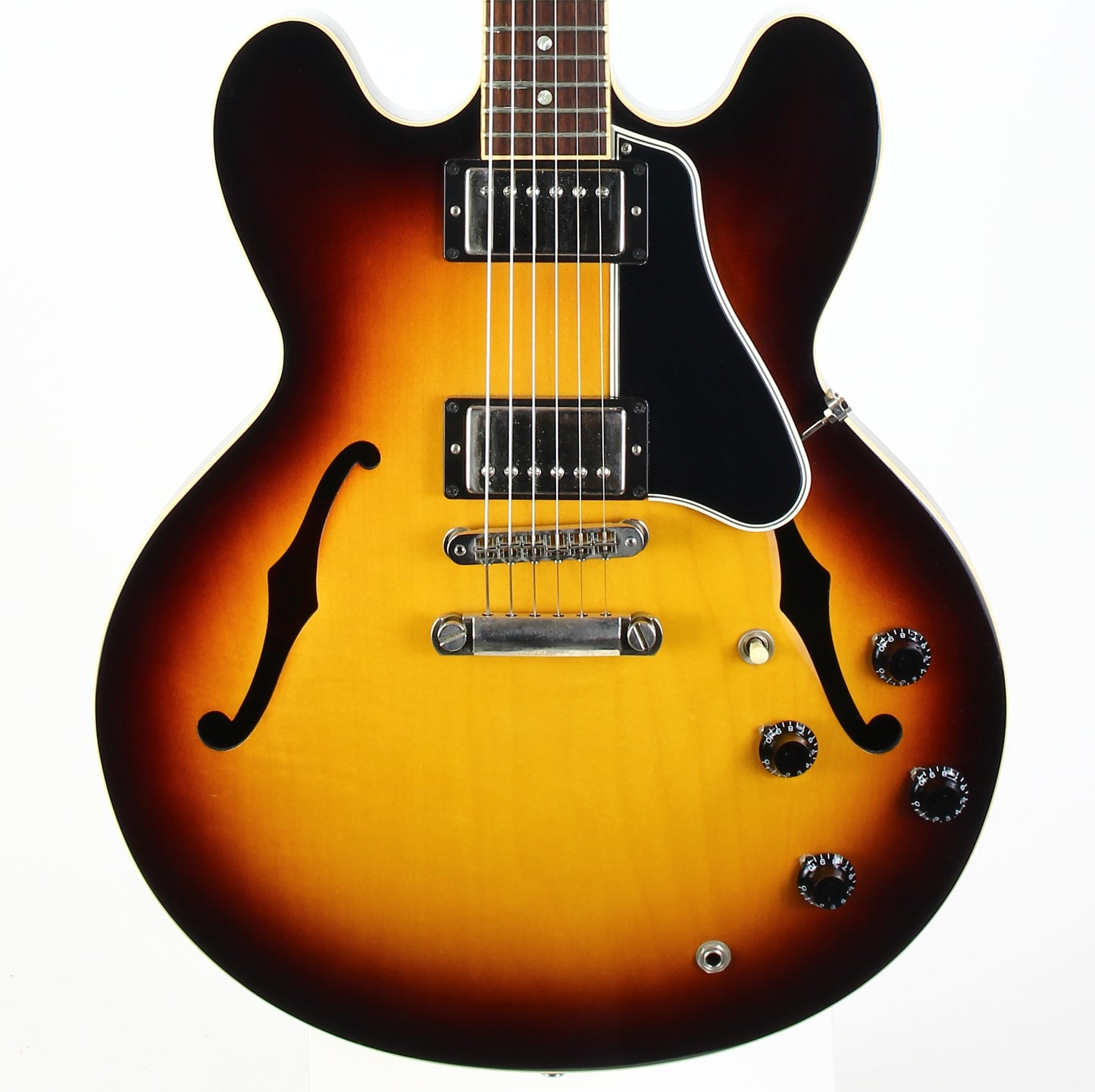 2013 Gibson Memphis ES-335 Dot Neck Sunburst Plain Top Semi Hollow Guitar w Original Case