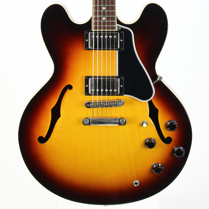 2013 Gibson Memphis ES-335 Dot Neck Sunburst Plain Top Semi Hollow Guitar w Original Case