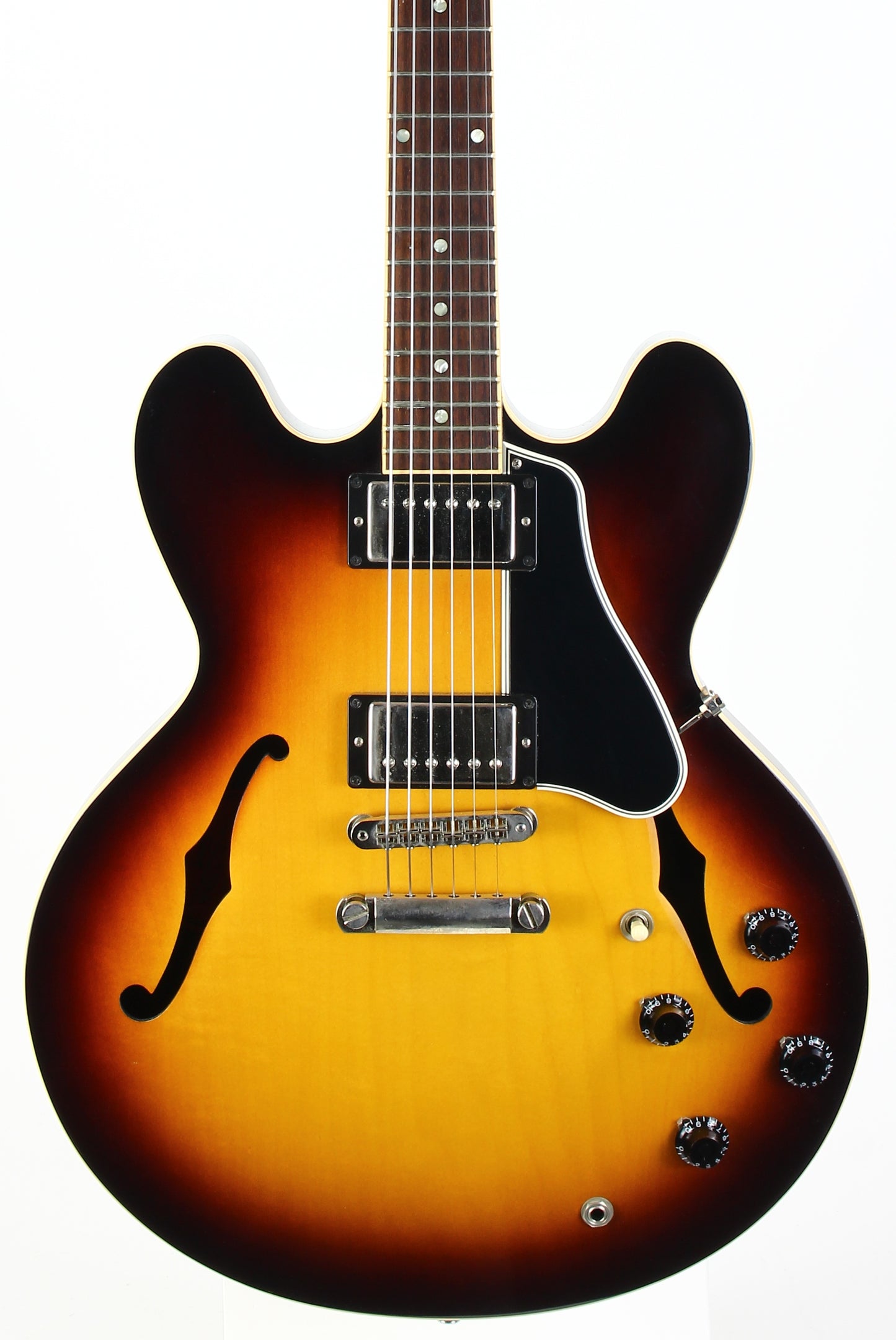 2013 Gibson Memphis ES-335 Dot Neck Sunburst Plain Top Semi Hollow Guitar w Original Case