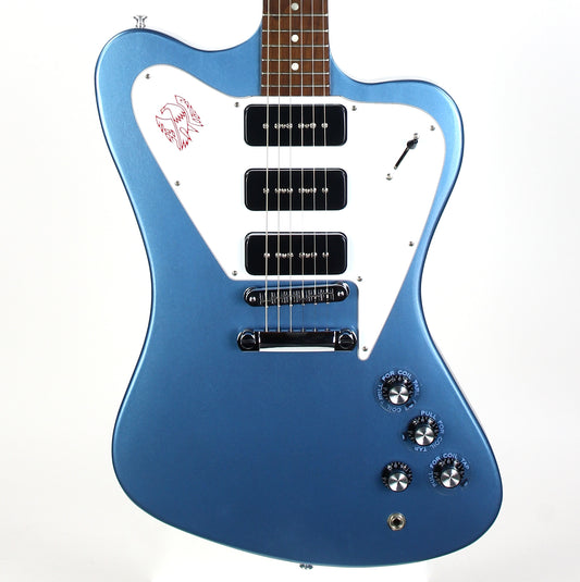 2011 Gibson USA Firebird Non-Reverse Pelham Blue 3 P90's w OHSC! MINTY