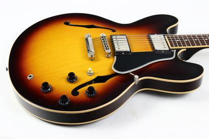 2013 Gibson Memphis ES-335 Dot Neck Sunburst Plain Top Semi Hollow Guitar w Original Case