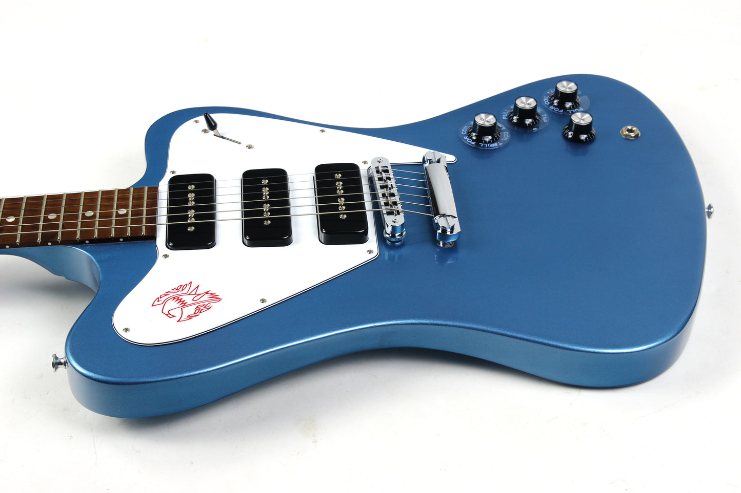2011 Gibson USA Firebird Non-Reverse Pelham Blue 3 P90's w OHSC! MINTY!