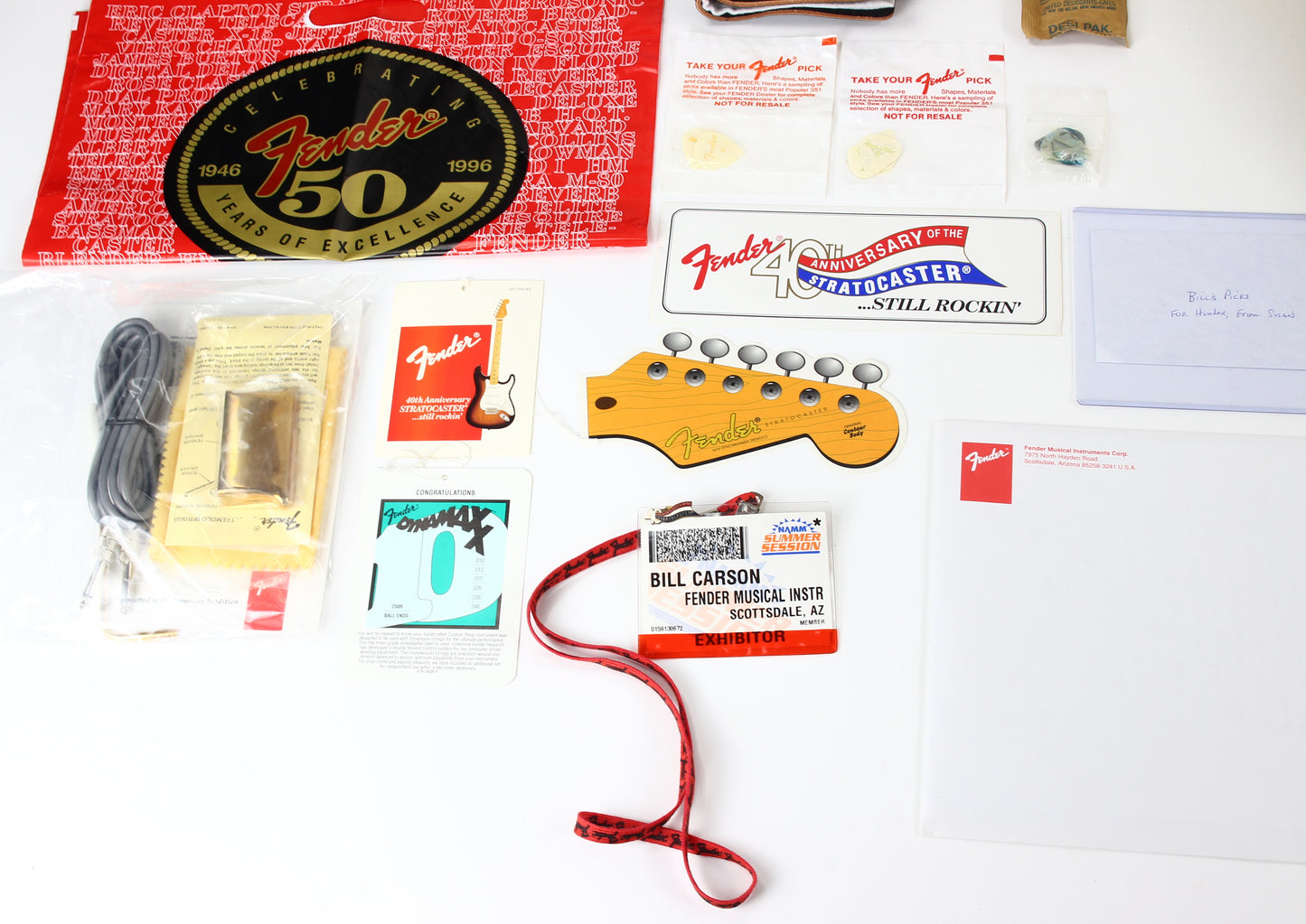 1994 Fender Custom Shop 40th Anniversary BC Special Stratocaster BILL CARSON OWNED SIGNED AND PLAYED #1 of 10 Crazy Quilt Top Limited Edition